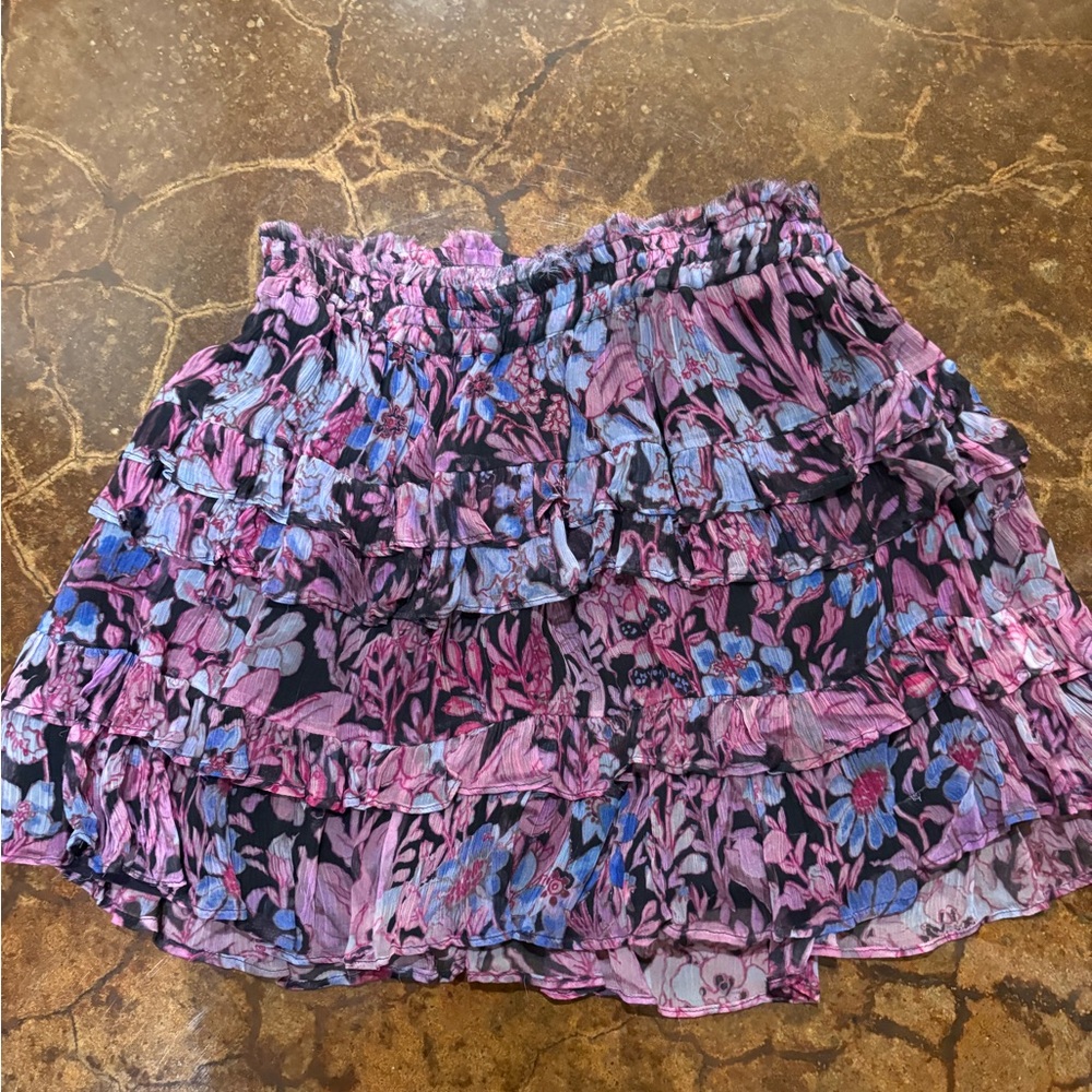 Love Shack Fancy Floral Ruffle Skirt